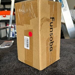 FUNSOBA Green Glass Flower Vase with Gold mouth